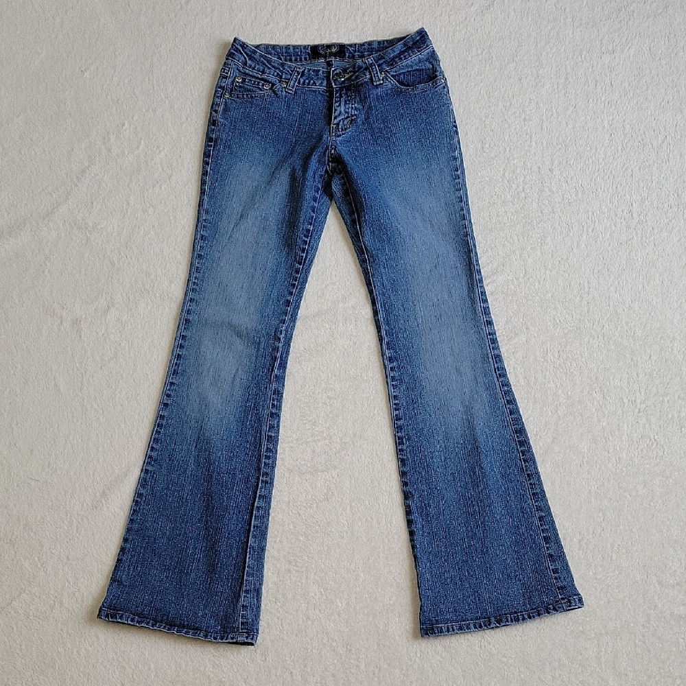 Angels Brand Blue Slight Flare Leg Jeans Angels